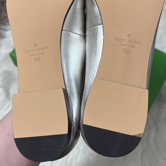 NEW In Box Kate Spade City Lights Metallic Silver Sparkly Loafers Size 9 - Picture 10 of 14